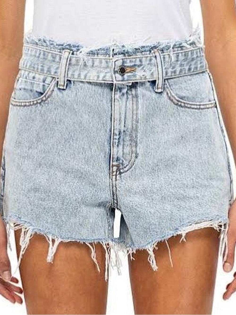 Alexander Wang Light Bite with Belt and Frayed Waist Shorts